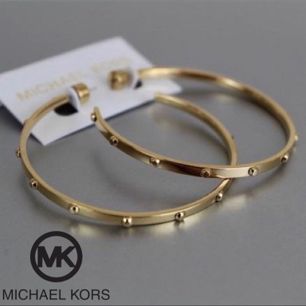 Michael Kors Heritage Studded Hoop Earrings